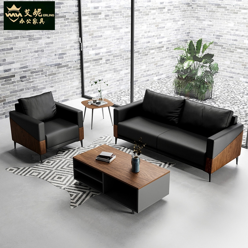 Office Sofa Brief Iron Art Manager Room Sofa Fashion Creative guests room Reception room for business leather sofas