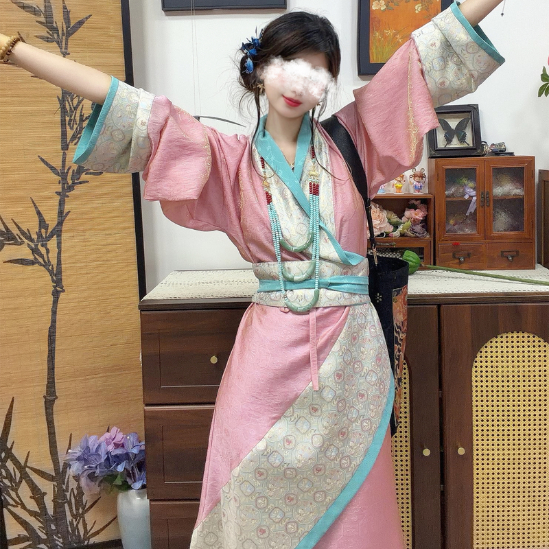 Shilijixiang Li Meiren Original Cheongsam-Style Hanfu with Restored Collar and Right-Side Placket from the Marquis of Ma Tomb