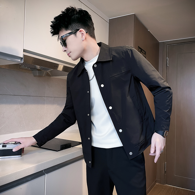 时尚帅气百搭潮流XS小个子160瘦版秋季S青年休闲小码男装夹克外套