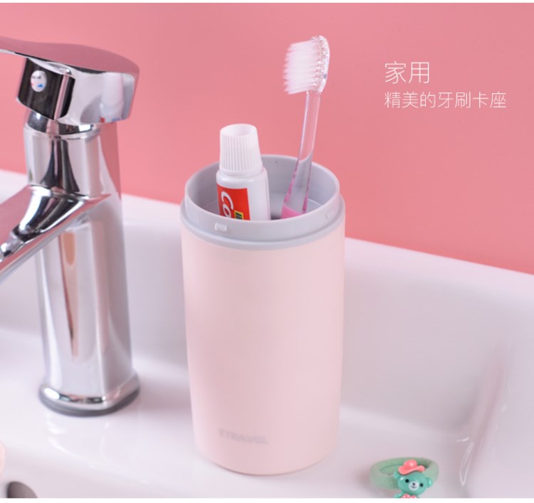 Du lịch rửa chén bàn chải đánh răng hộp kem đánh răng khăn di động đặt đa mục đích du lịch rửa túi nước súc miệng cốc - Rửa sạch / Chăm sóc vật tư túi trong suốt đựng mỹ phẩm