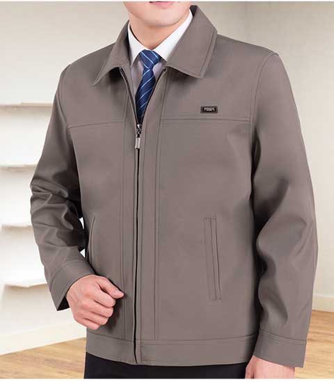 Lapel áo khoác nam trung niên nam áo khoác giản dị cha nam mùa xuân và mùa thu mới trung niên và người già thả lỏng áo khoác bomber