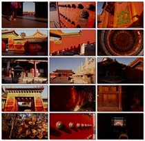 High-definition real-shot video material Imperial City Chinese ancient architecture Beijing Forbidden City Palace Palace Forbidden City red wall