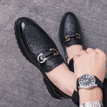 Inglén small leather shoes male Korean version casual boomers mens trends 100 hitch students original juku bright leather hair stylist mens shoes