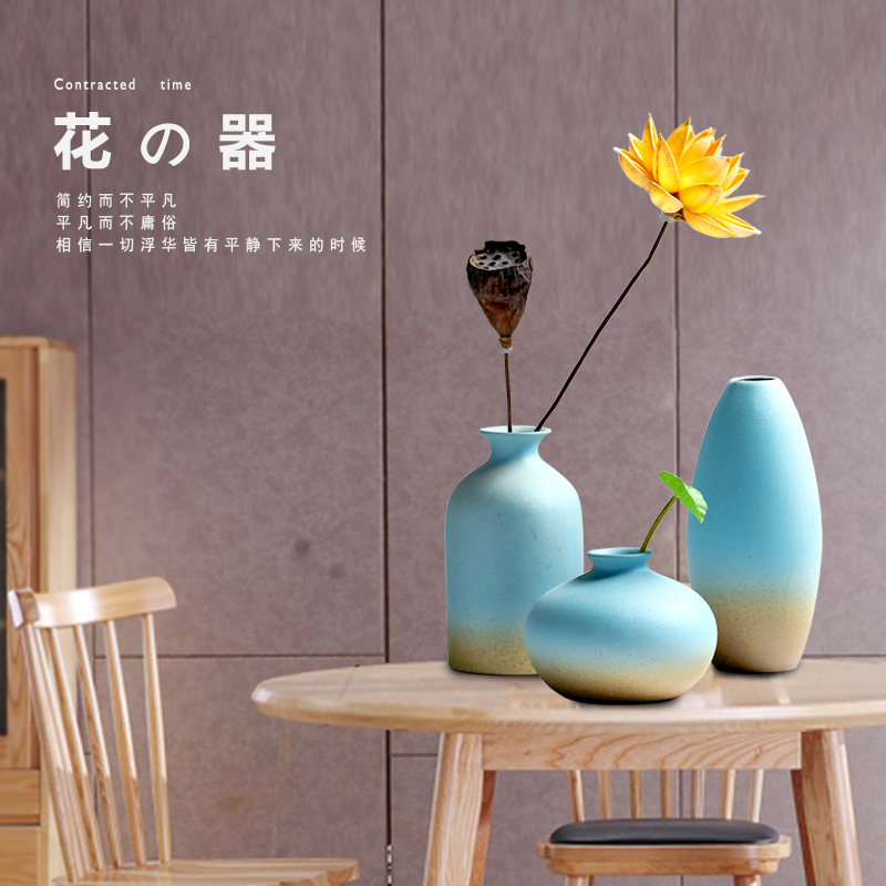 Jingdezhen Handmade Ceramic Vase Creative Fashion Flower Illustrations Modern Table Surface Florist Home Decoration Pendulum