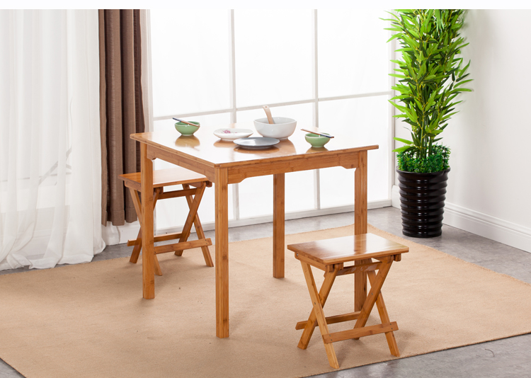 Tre bốn bàn vuông gỗ rắn bàn ăn bàn trà nhà nhỏ bàn vuông nhỏ căn hộ trang trí bàn ăn tối bàn mạt bàn - Bàn bàn gấp làm việc