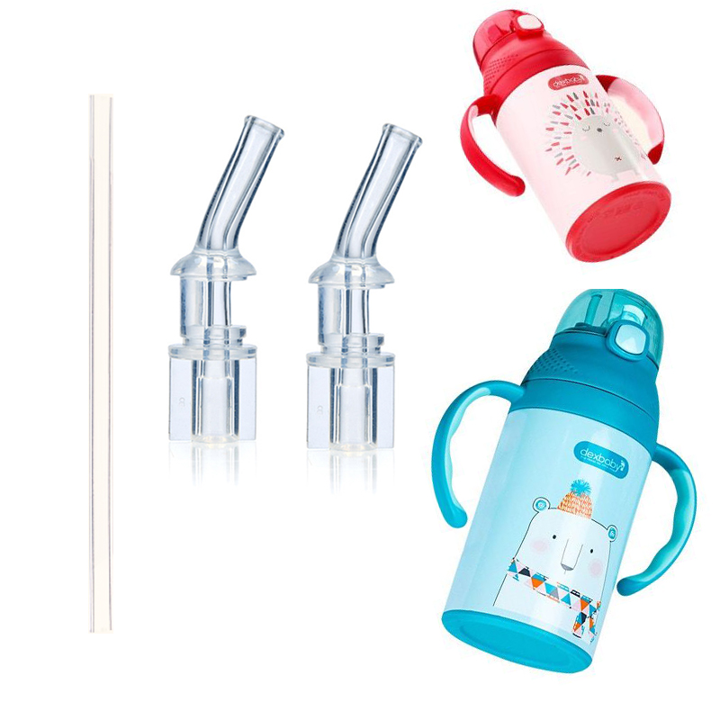 dex vacuum cup suction nozzle baby water cup suction nozzle tube children learning drinking cup accessories 280ml replacement straw head
