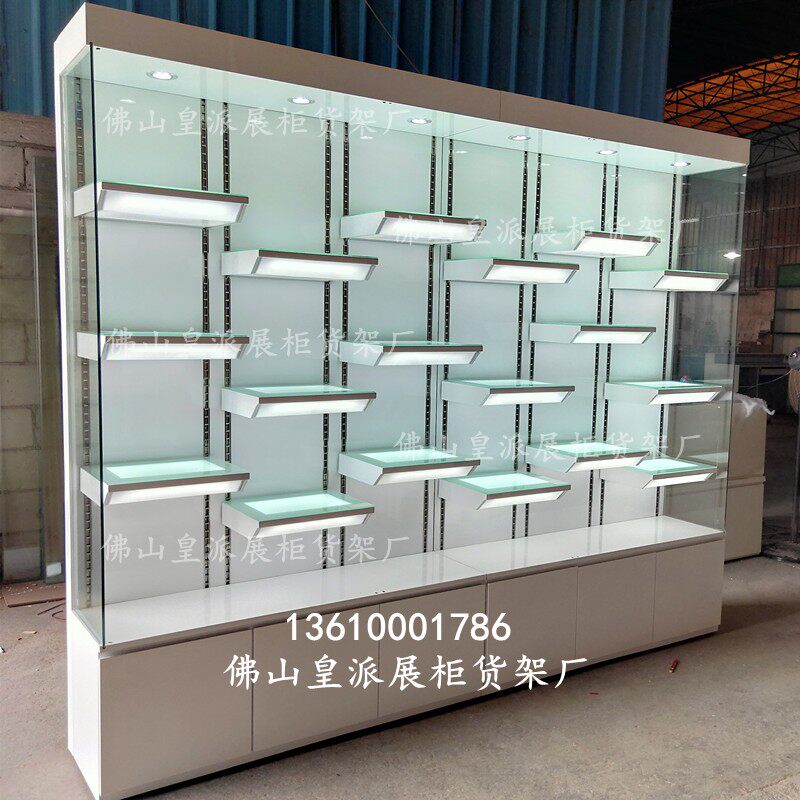 Showroom live room leather shoes luggage model Lego jewelry display cabinet model honor trophy certificate shelf