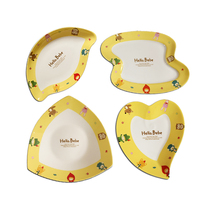 45% Bone Porcelain (Card Overall Series) irregular cute cute cute cutlery tray Children cutlery dishes Dish Dishes