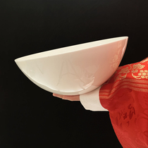 Large soup basin (bright moon) 8 5 inch Chinese large soup bowl large deep plate 45% bone china lead free easy to clean