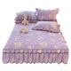 Cotton-Padded Bed Skirt 1.5m 1.8m Fitted Sheet 4 Pure Cotton Bed Cover Dustproof Mattress Cover All-Cotton Bed Cover Non-Slip Single Piece