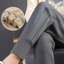 Fleece Thickening Sports Pants Womens Warm Leggings Casual Pants Versatile Sweatpants Women