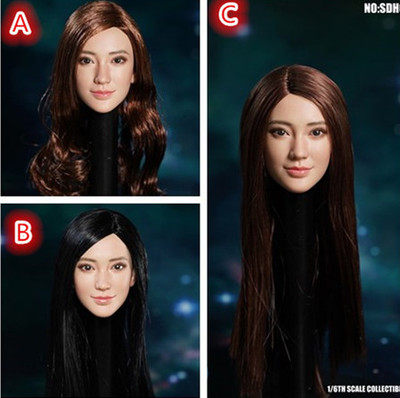 SUPER DUCK 1 6 Asian female head carving SDH022 - A total of three A B C spot