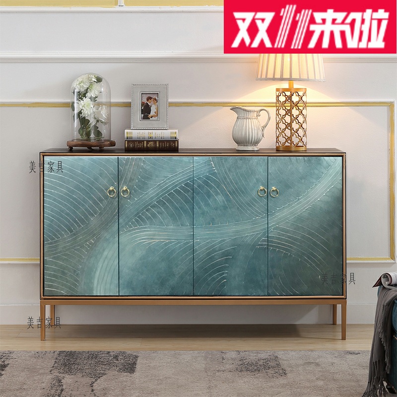 American light luxury shoe cabinet living room entry decoration cabinet partition storage cabinet entry door porch cabinet foyer solid wood sideboard