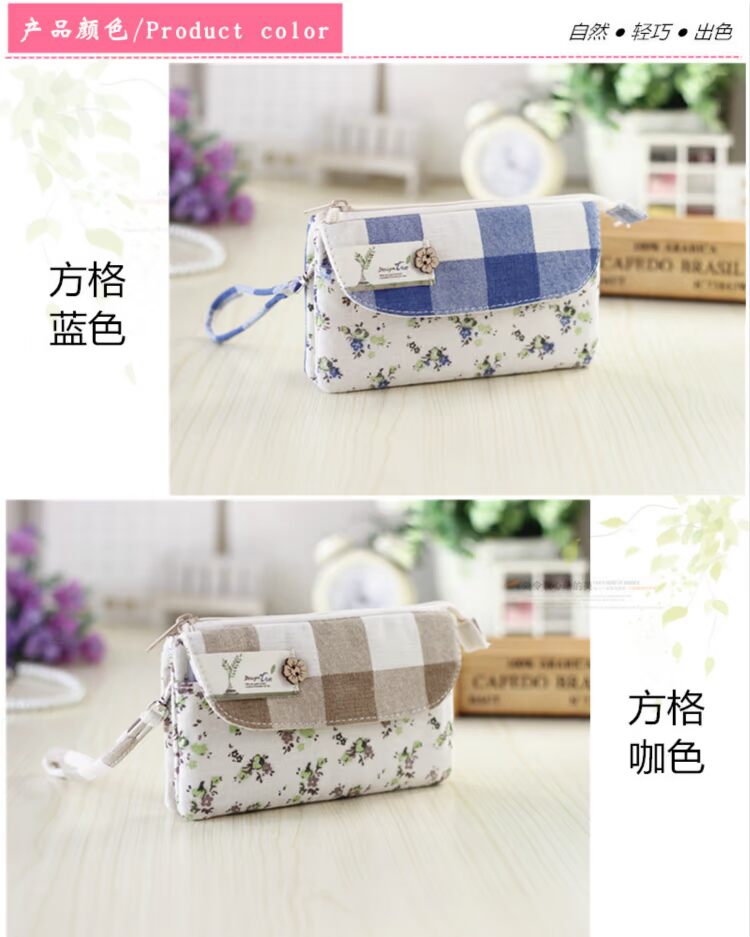 Túi vải ly hợp ngọt ngào Bà Mới có thể đặt túi điện thoại di động khóa kéo phiên bản tiếng Hàn của túi xách chìa khóa hoang dã - Túi điện thoại túi đựng điện thoại chống nước