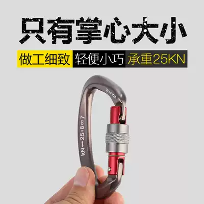 Mountaineering equipment Rock climbing main lock mountaineering hook load-bearing fast adhesive hook d-buckle buckle outdoor installation speed drop equipment