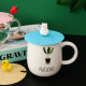 ກາຕູນ silicone cup lid food grade notched cup lid tea cup lid mug lid universal round universal cup lid