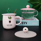 ກາຕູນ silicone cup lid food grade notched cup lid tea cup lid mug lid universal round universal cup lid