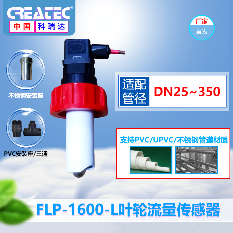 Impeller flow sensor FLP-1600-L instead of FL1400-14C13FLP-1500-L with FCT-8350