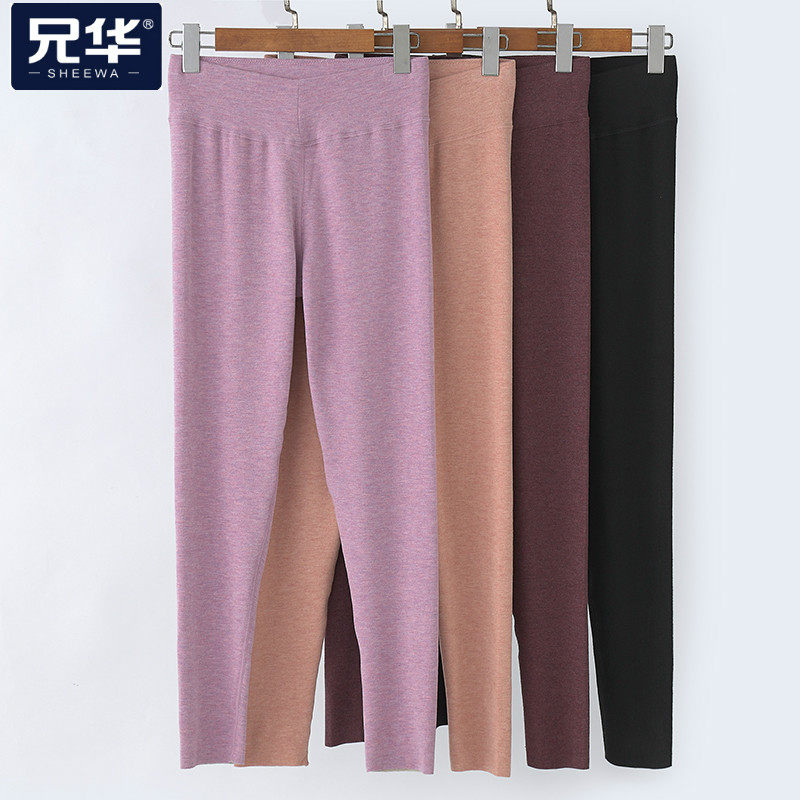 Ms. Xionghua's traceless heating long johns silk wool high waist line pants bottoming warm pants one piece underpants 98376B