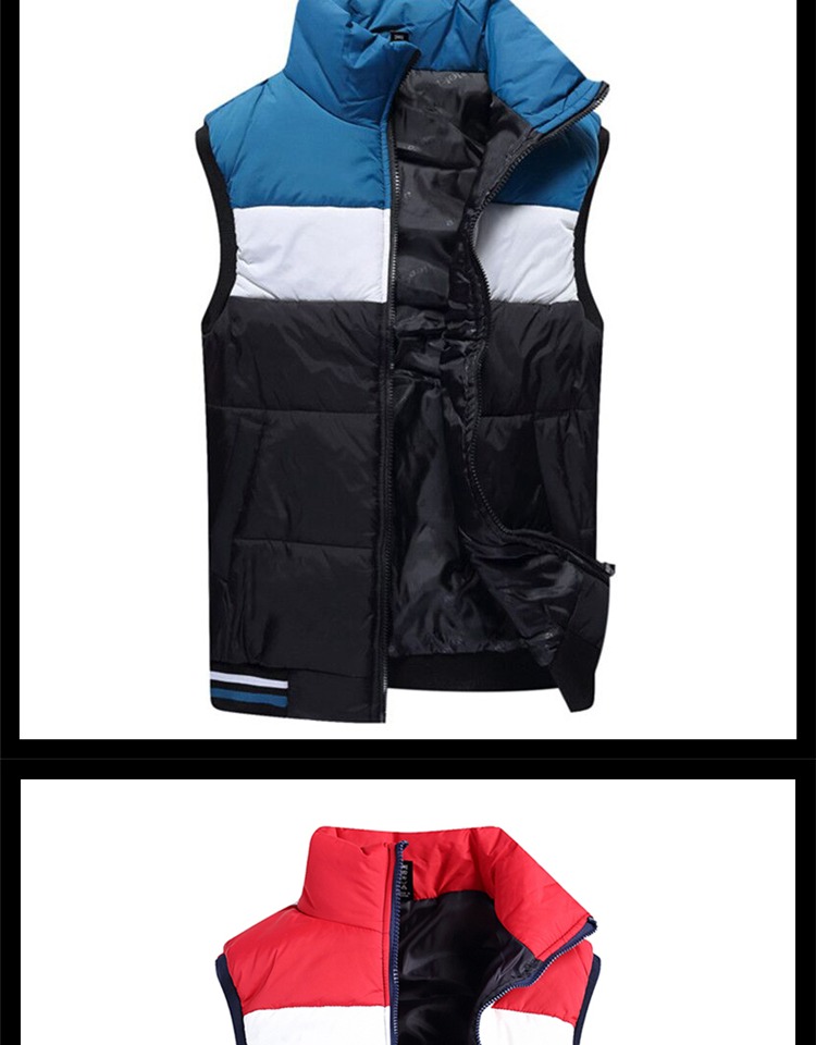 Áo vest nam nam xuân thu đông thanh niên mới vest mỏng cổ áo cotton kích thước lớn áo vest dạ nam