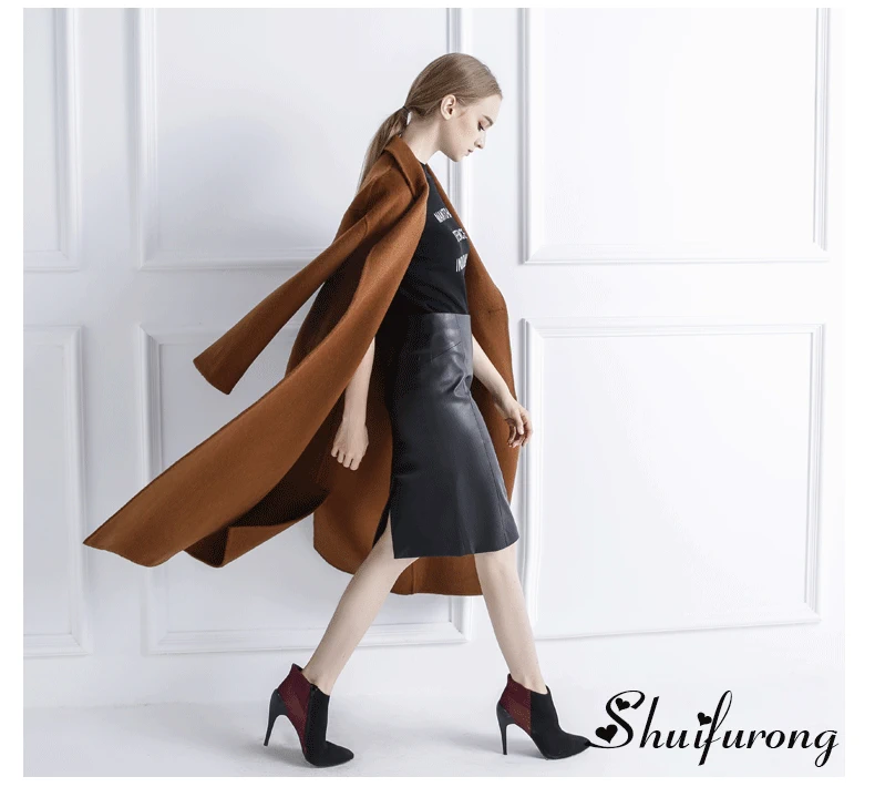 2017 mùa thu và mùa đông mới Áo khoác cashmere của Albaka - Trung bình và dài Coat