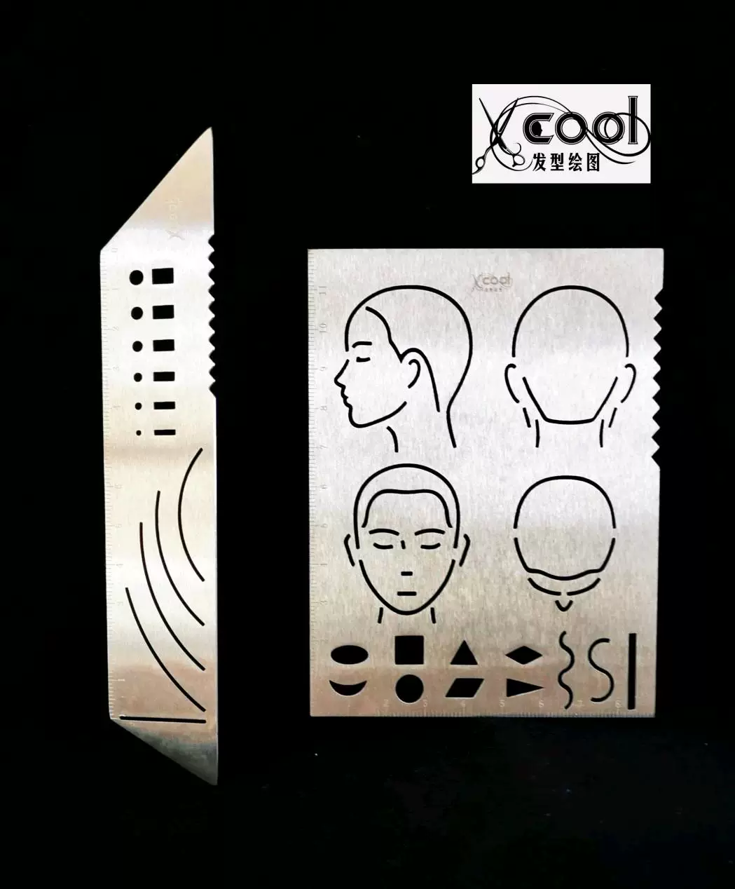 XCOOL Стиль прически: нотатки по рисунку, инструменты по уходу за волосами, учебная модель стрижки, окрашивание, шаблон окраски, стальная