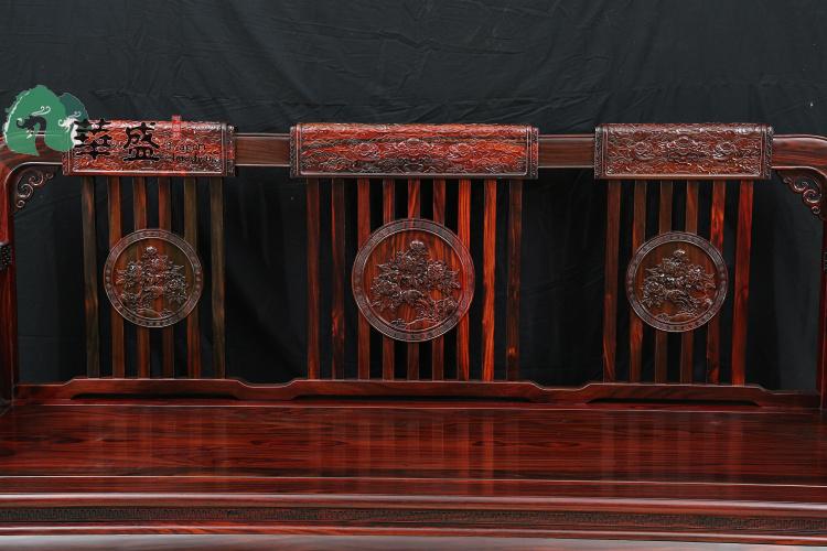 Dongyang Indonesia màu đen gỗ gụ sofa gỗ gụ Gia đình Ruyi gỗ hồng sắc gỗ rắn phòng khách lắp ráp đồ nội thất kết hợp cung cấp đặc biệt - Bộ đồ nội thất sofa gỗ hiện đại