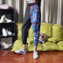 20 Summer New Tide Cards Casual Pants Male Net Red Cog Leggings Leggings Tattoo Pants Society Little Guys 90% Bunches Pants