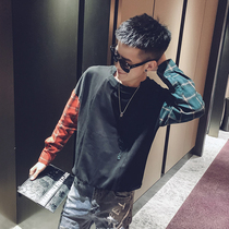 2020 fall fake two sweatshirt male round neckline headsets mens fashion trends social spirit little guys jacket nets red