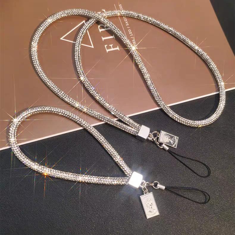 Mobile Phone Lanyard Wrist Strap Full Rhinestone Lanyard Pendant Trendy Tag Women's Accessory Sturdy Phone Chain Neck Strap Mobile Phone Lanyard Wrist Strap Full Rhinestone Lanyard Pendant Trendy Tag Women's Accessory Sturdy Phone Chain Neck Strap