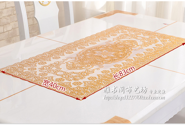 Bronzing PVC dầu chống thấm bảng dùng một lần bảng vải thảm bàn khăn trải bàn hình chữ nhật châu Âu bảng mat quỹ khuyến - Khăn trải bàn khăn trải bàn đen