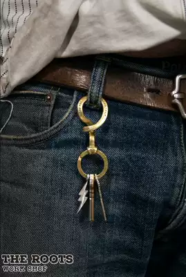 American GOOD ART handmade high quality solid brass classic vintage keychain