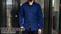 Sold out Japanese MOMOTARO MOMOTARO Classic indigo double-dyed three-needle American tooling shirt shirt