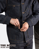 American-made Tellason handmade COVERALL Retro Classic Engineer 16 5oz Tannin Jacket