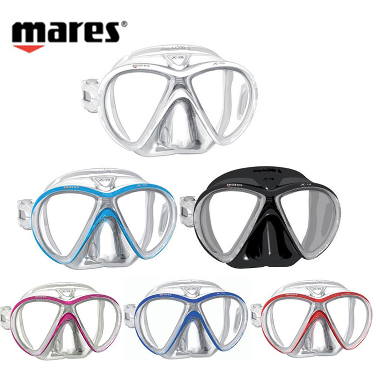 Mares X-VU Sunrise Submersible Mirror Mask deep dive compliant with Asian Face-type Worthy Myopia sheet
