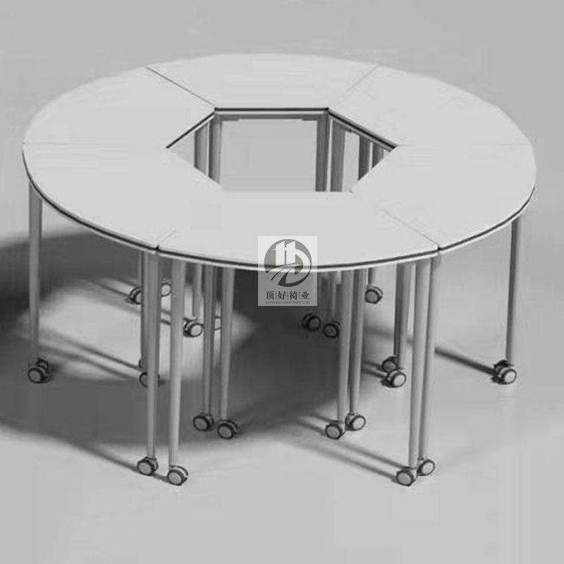 Tapered tripod Conference table Trapezoidal student training table Conference table Reading room Single small table Fan-shaped round table