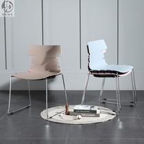 Nordic dining chair students plastic chair color simple plastic chair meeting chair designer chair
