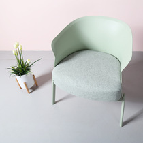 Nordic furniture chair comfortable sofa chair home solid wood afternoon lounge chair modern leisure chair steel foot sofa