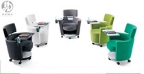 Single sofa training chair Export quality with writing board Meeting record chair Table and chair integrated storage pulley chair