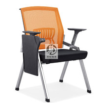 With table Board office chair folding conference chair table and chair integrated with writing board training chair with pulley meeting record chair