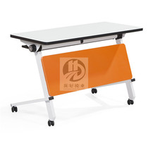 Factory direct sales folding training table can be customized size office desk double conference table with pulley brake long table