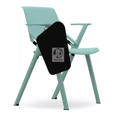 Training chair with table board Stackable meeting record chair plastic row office chair desk and chair integrated with writing board
