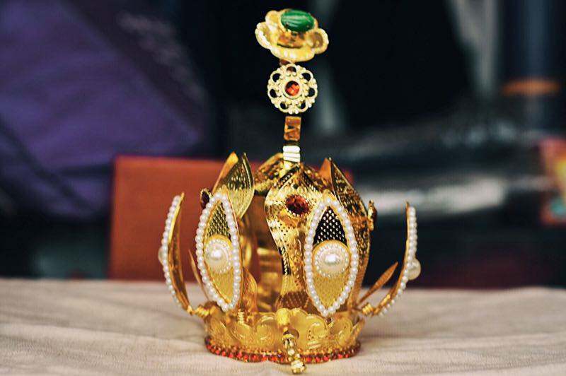 (Ruisong Xuan) Taoist dharma instrument high power lotus crown(photographed to send high-grade brocade box)