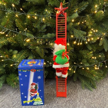 Electric rope climbing Santa Claus automatic stair climbing toy Climbing beads Christmas small gift Small doll
