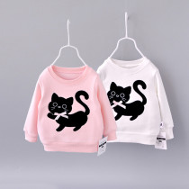 Girl Autumn New velvet sweater Baby Baby Baby coat spring and autumn base shirt coat foreign style 3 years old 1