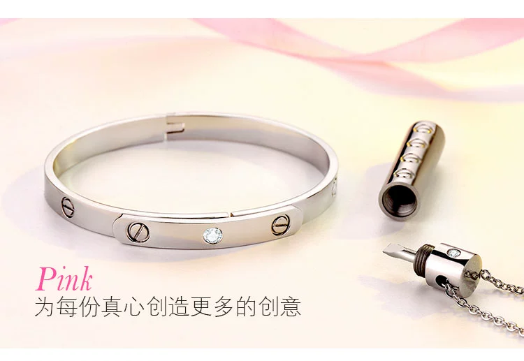 Cặp vòng tay khóa đồng tâm một cặp chìa khóa lồng vào nhau có thể là chữ vòng cổ nam và nữ vòng tay sinh viên phiên bản tiếng Hàn đơn giản của mạng đỏ - Vòng đeo tay Cuff vòng tay gỗ trầm hương