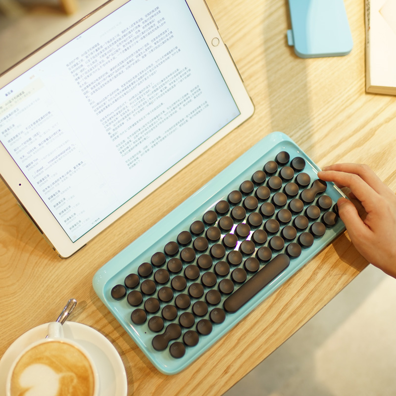 Bluetooth mechanical keyboard compatible with three major system cyber - axis keyboard creative retro - high color value