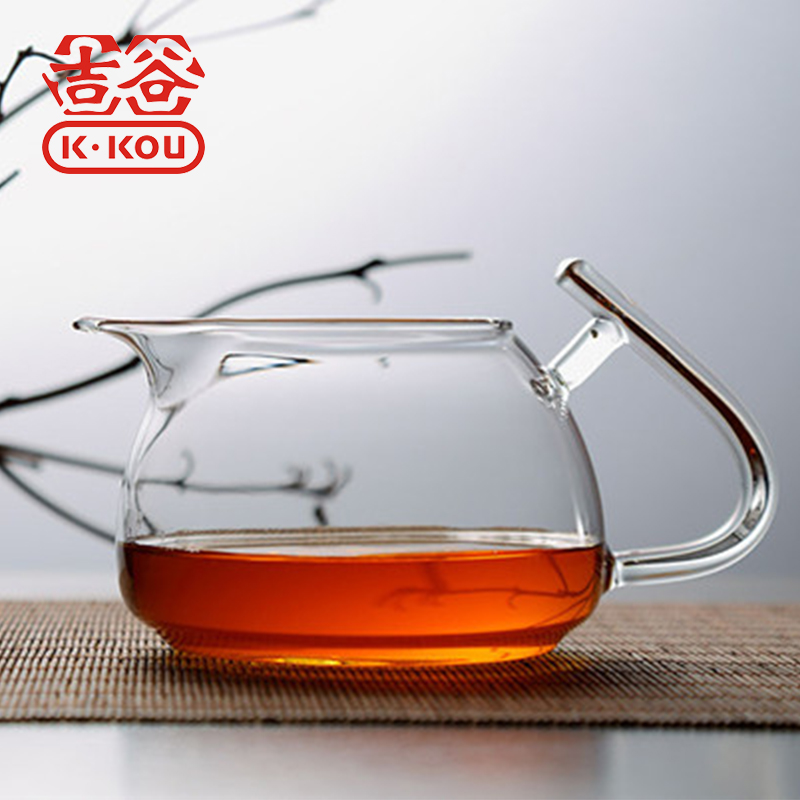 Jigu TY01 thickened heat-resistant glass tea sea justice cup large kung fu tea set tea leak set male cup tea divider