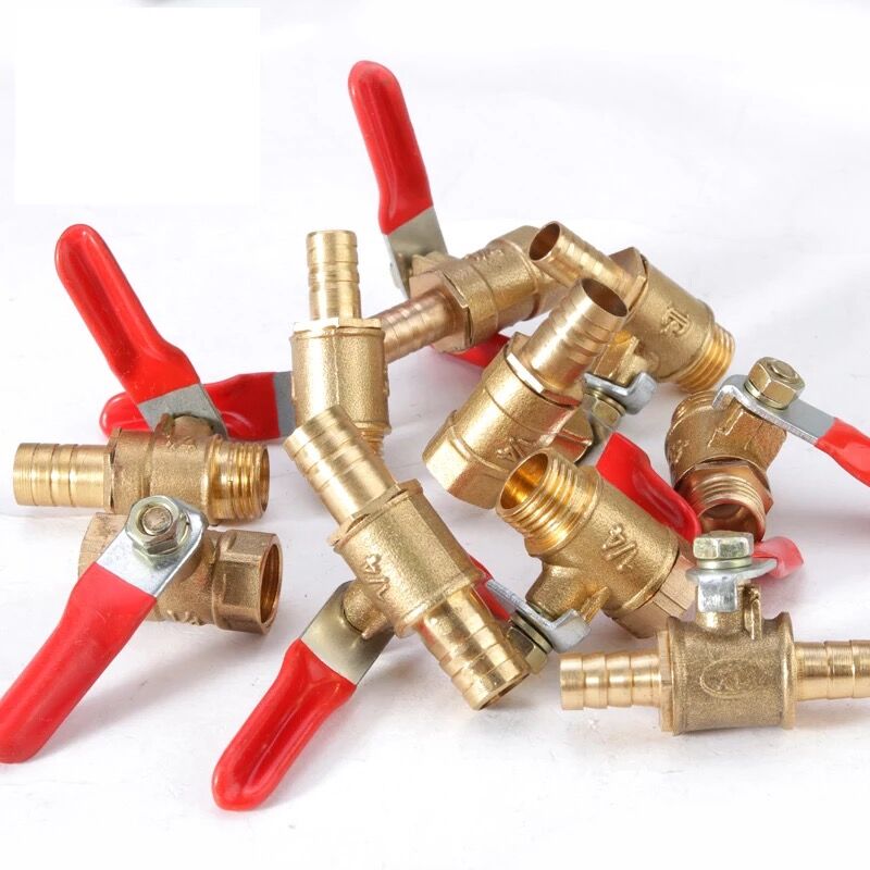 Red handle pagoda water release water pipe ball valve hose small ball valve small switch valve air compressor small ball valve 2 points