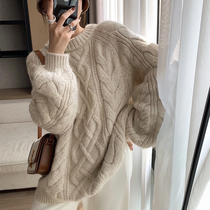 Sandro Moscoloni Lazy Retro Knitted Jumpsuit Fur Coat Loose texture Classic 100 lap blouse